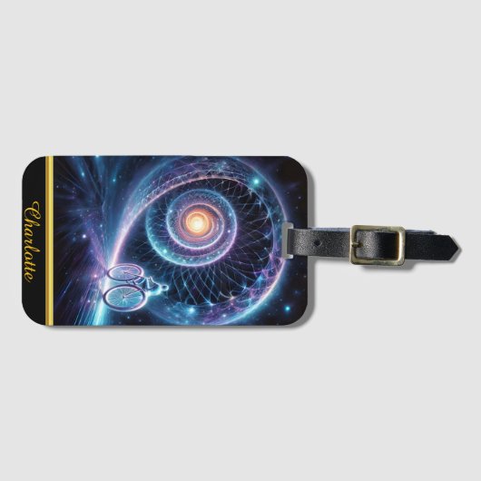 自転車乗り ラゲッジタグ (正面横)