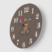自転車乗り ラージ壁時計 (傾斜)