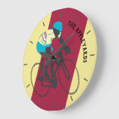 自転車乗り#2 ラージ壁時計 (傾斜)