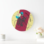 自転車乗り#2 ラージ壁時計 (ホーム)