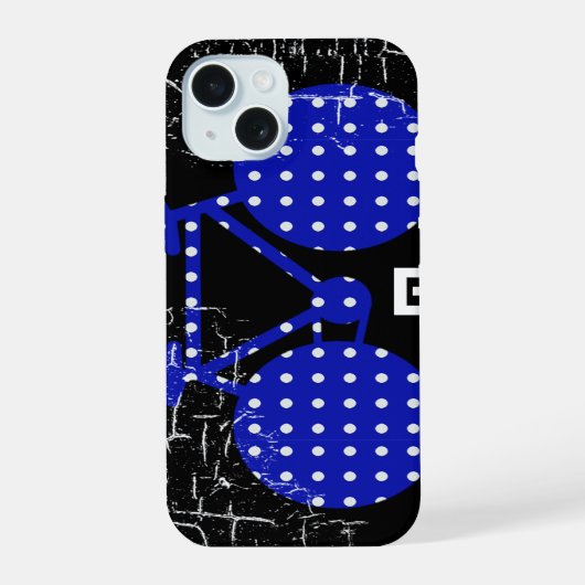 自転車二輪車自転車カッコいい iPhone 15ケース (裏面)