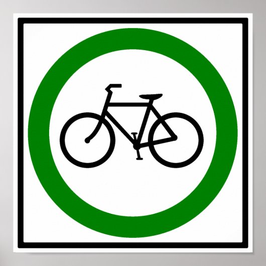 自転車交通道路標識 ポスター (正面)
