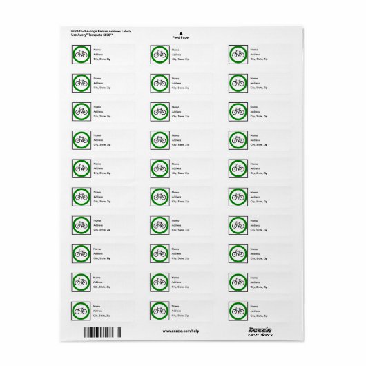 自転車交通道路標識 ラベル (フルシート)