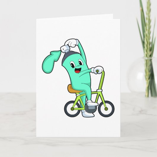 自転車付きスプレー缶 カード (正面)