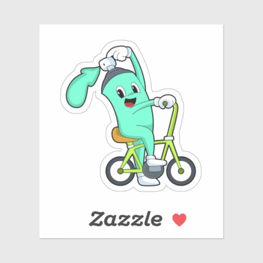 自転車付きスプレー缶 シール (シート)