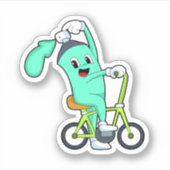 自転車付きスプレー缶 シール (正面)