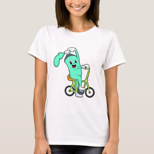 自転車付きスプレー缶 Tシャツ (正面)