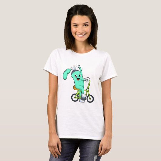 自転車付きスプレー缶 Tシャツ (正面フル)