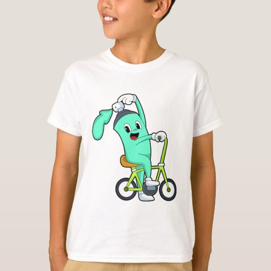 自転車付きスプレー缶 Tシャツ (正面)
