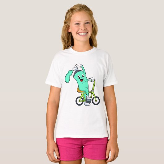 自転車付きスプレー缶 Tシャツ (正面フル)