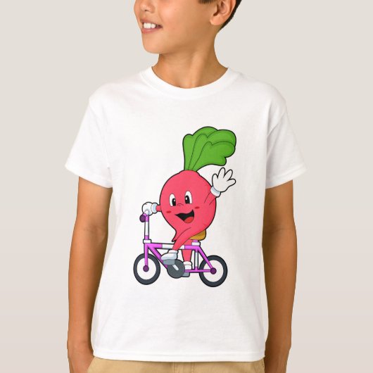 自転車付き大根 Tシャツ (正面)