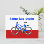 自転車付き誕生日パーティーの招待 招待状 (スタンド正面)
