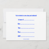 自転車付き誕生日パーティーの招待 招待状 (裏面)