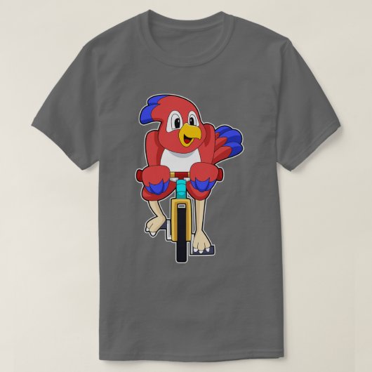 自転車付き鳥 Tシャツ (デザイン正面)