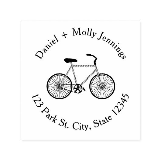 自転車住所 セルフインキングスタンプ (デザイン)