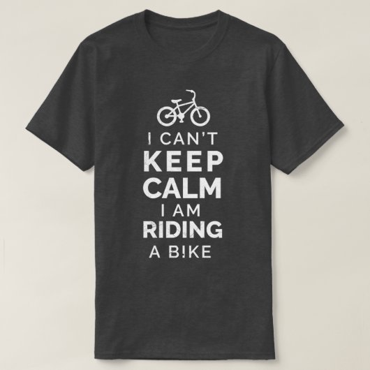 自転車保乗って落ち着けなおもしろいい4 Tシャツ (デザイン正面)
