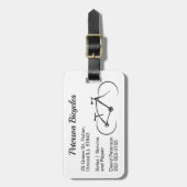 自転車修理バイクショップミニマリスト ラゲッジタグ (正面縦)