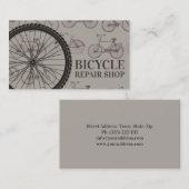 自転車修理工場のパーツとアクセサリーヴィンテージ 名刺 (正面/裏面)