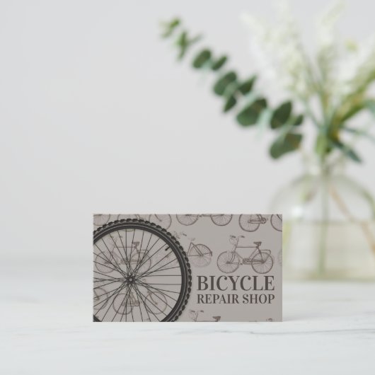 自転車修理工場のパーツとアクセサリーヴィンテージ 名刺 (スタンド正面)