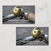 自転車修理店用の光沢のある金色の自転車のベル 名刺 (正面/裏面)