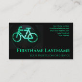 自転車修理店用グリーンバイク自転車の修理 名刺 (裏面)