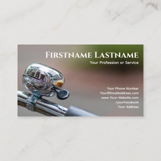 自転車修理店用シャイニークロムバイクベル 名刺 (裏面)