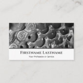 自転車修理店用メタルバイクピニオンギア 名刺 (正面)