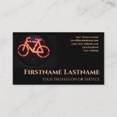 自転車修理店用レッドバイク自転車修理 名刺 (裏面)