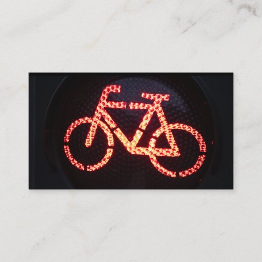 自転車修理店用レッドバイク自転車修理 名刺 (正面)