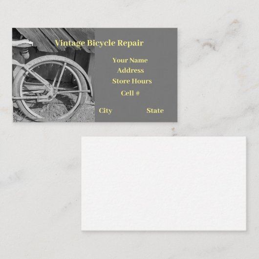 自転車修理店 名刺 (正面/裏面)