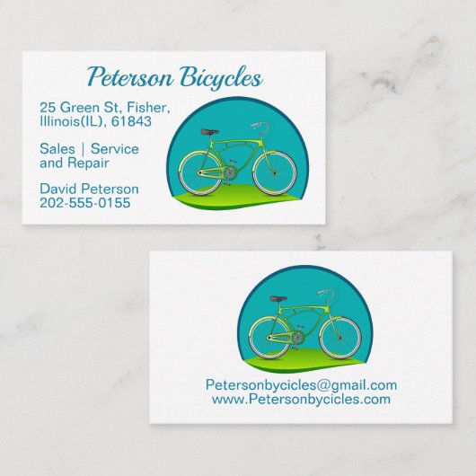 自転車修理自転車店 名刺 (正面/裏面)