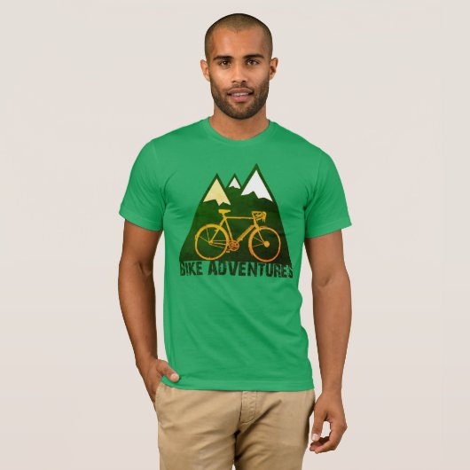 自転車冒険 Tシャツ (正面フル)