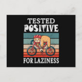 自転車前向きの怠け癖の検査 ポストカード (正面)