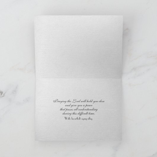 自転車及びフェンス悔やみや弔慰 カード (内部)