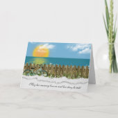 自転車及びフェンス悔やみや弔慰 カード (正面)