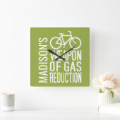 自転車名前をカスタムする&カラーウォールクロック スクエア壁時計 (ホーム)