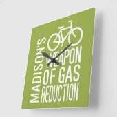 自転車名前をカスタムする&カラーウォールクロック スクエア壁時計 (傾斜)