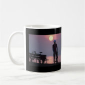 自転車周期自転車に乗る循環のケベックカナダ コーヒーマグカップ (左)