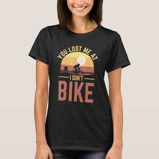 自転車失ったやサイクリングを使わない Tシャツ (正面)