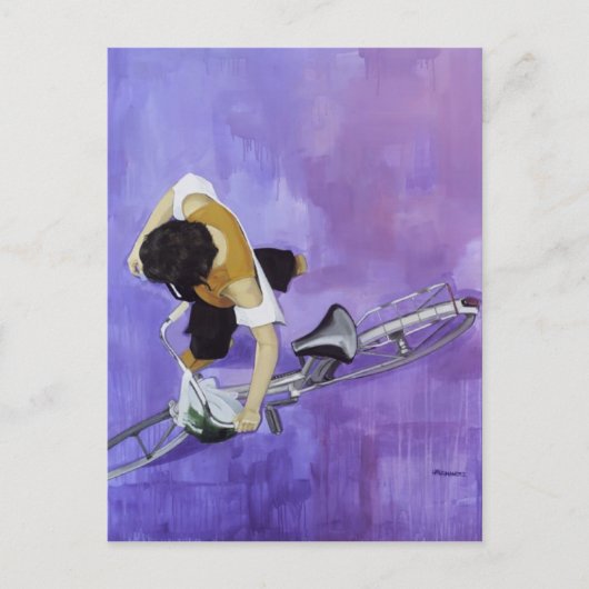 自転車女の子 ポストカード (正面)