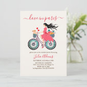 自転車女子秋カボチャブライダルシャワー 招待状 (スタンド正面)