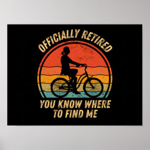 自転車好きおもしろいのサイク退職したリスト ポスター