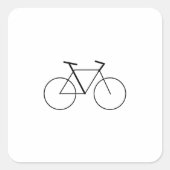 自転車好きのためのミニマル自転車マーク スクエアステッカー スクエアシール (正面)