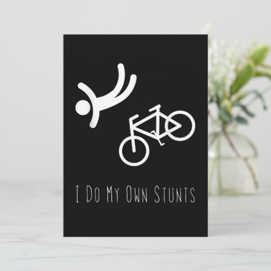 自転車好き-私は自分のスタントbmxサイクリングの贈り物をする サンキューカード (スタンド正面)