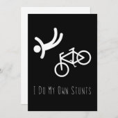 自転車好き-私は自分のスタントbmxサイクリングの贈り物をする サンキューカード (正面/裏面)