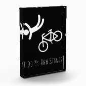 自転車好き-私は自分のスタントbmxサイクリングの贈り物をする フォトブロック (左)