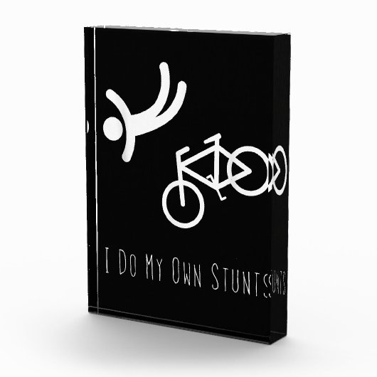 自転車好き-私は自分のスタントbmxサイクリングの贈り物をする フォトブロック (右)