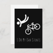 自転車好き-私は自分のスタントbmxサイクリングの贈り物をする 出欠カード (正面/裏面)