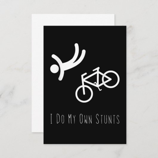 自転車好き-私は自分のスタントbmxサイクリングの贈り物をする 出欠カード (正面/裏面)