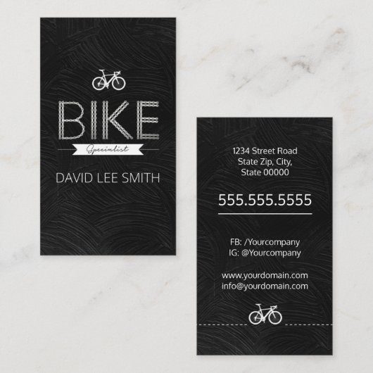 自転車専門家 名刺 (正面/裏面)